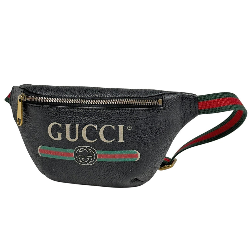 Gucci Waist Belt Crossbody bag leather black